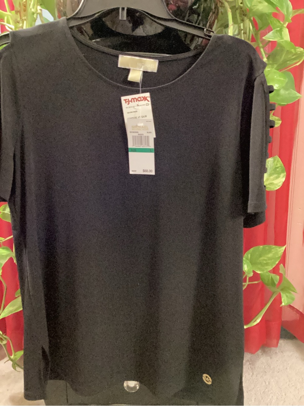 Michael Kors Black Short-Sleeve Crewneck Tee